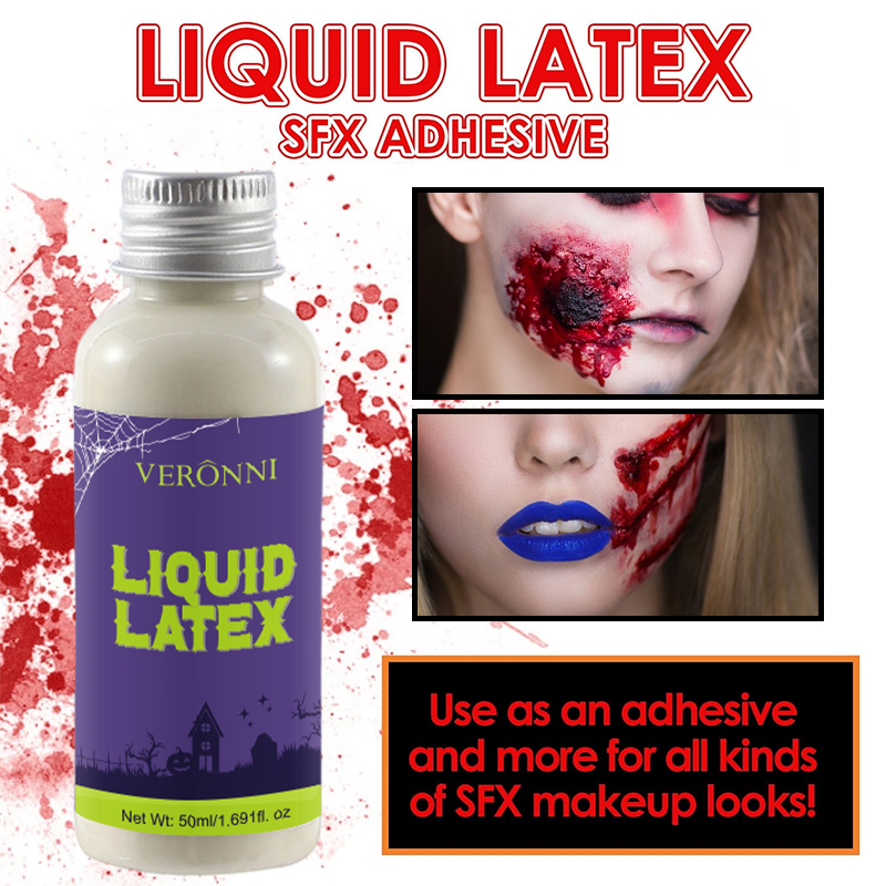 Body Paint Sfx - เครื่องสำอางลาเท็กซ์ชนิดน้ำแห้งเร็ว, เครื่องสำอาง SFX, เครื่องสำอางแต่งหน้าเอฟเฟกต์พิเศษสำหรับฮาโลวีนซอมบี้ ปลอดภัยสำหรับการระบายสีบนใบหน้าและร่างกาย สมจริงและล้างออกได้