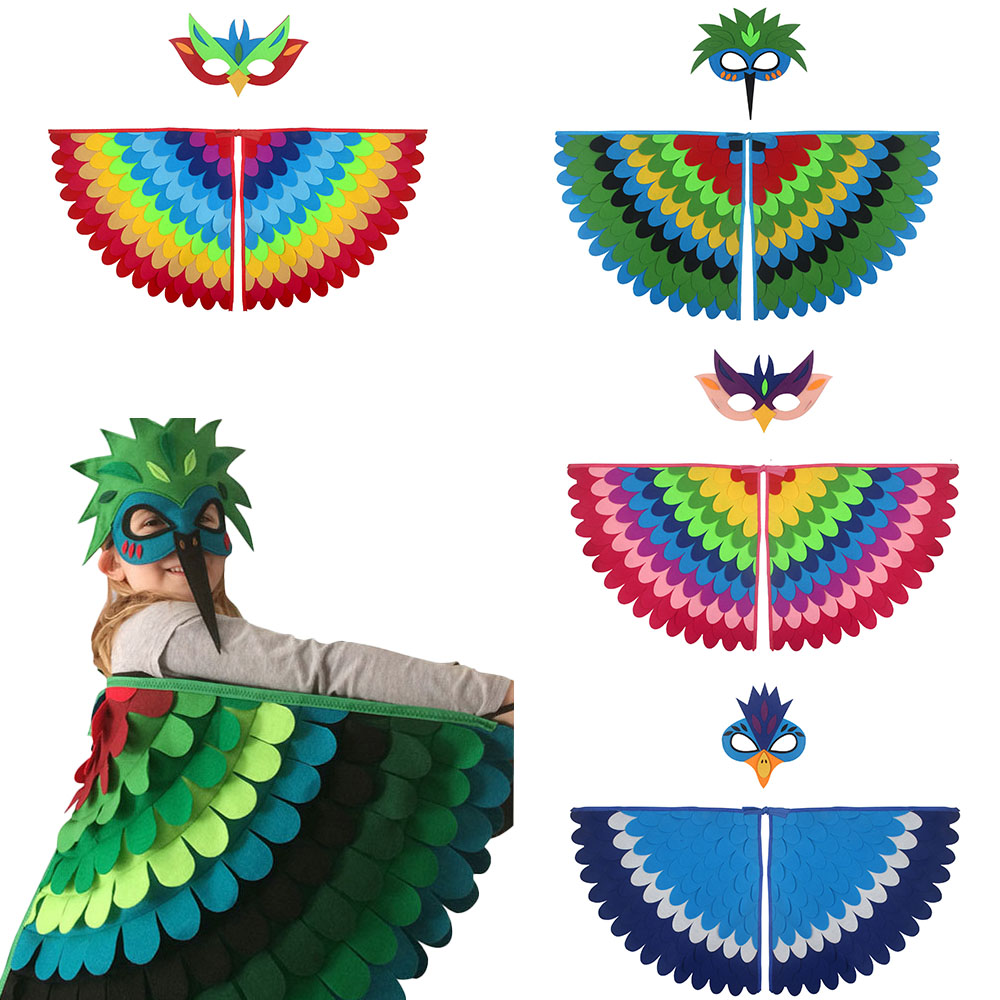 Cosplay Prop Patterns - ชุดปีกนกฮูกน่ารัก ลายยูนิคอร์น ผ้าสักหลาด พร้อมหน้ากากเข้าชุด อุปกรณ์ประกอบการแสดง ฮาโลวีน