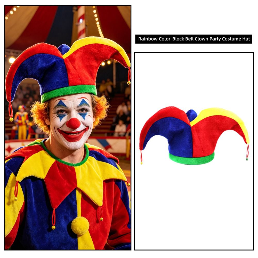 หมวกตัวตลกหลากสี ดีไซน์ตลก 3 จ - Cosplay Prop Patterns บทวิจารณ์และราคา