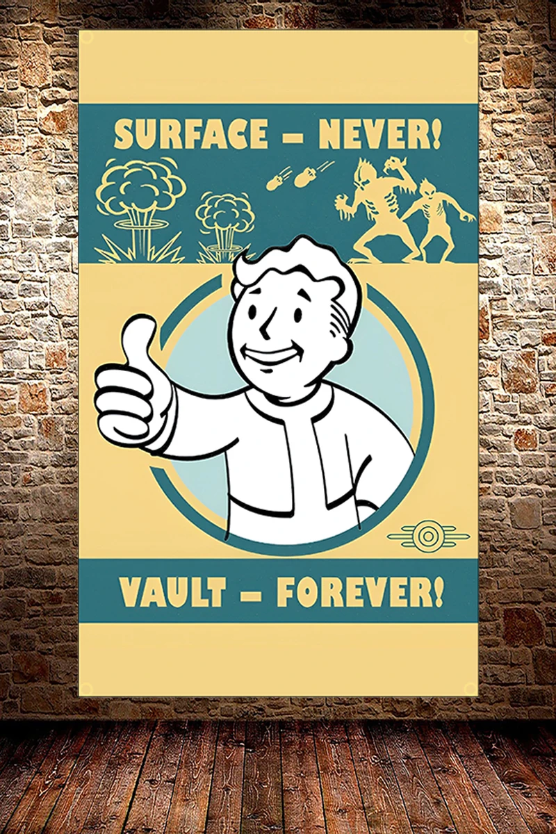 FLAGDOM 90X150CM 3X5Ft โปสเตอร - Fallout Cosplay Prop บทวิจารณ์และราคา
