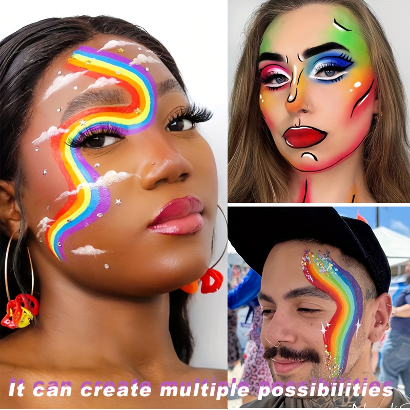 ชุดสีเพ้นท์หน้าและตัวสีรุ้ง-2  - Body Paint Sfx บทวิจารณ์และราคา