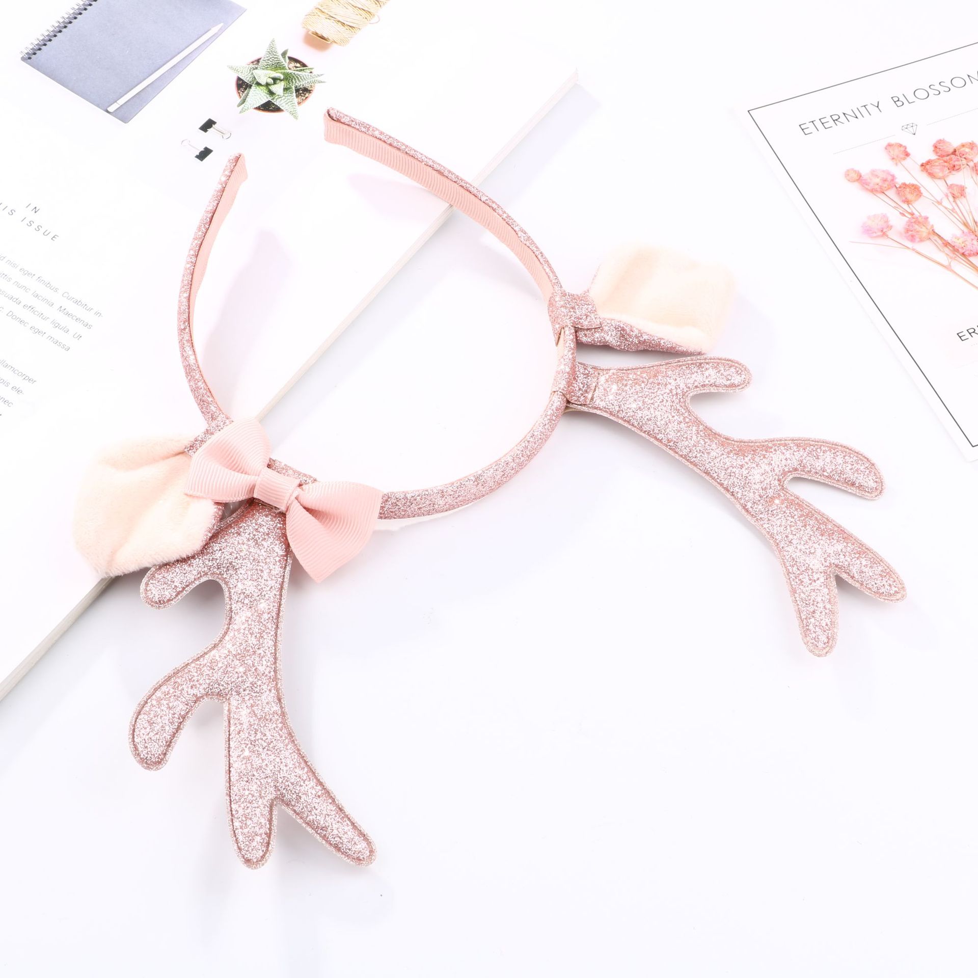 ที่คาดผมรูปเขากวางเรนเดียร์สีช - Cosplay Prop Bow บทวิจารณ์และราคา