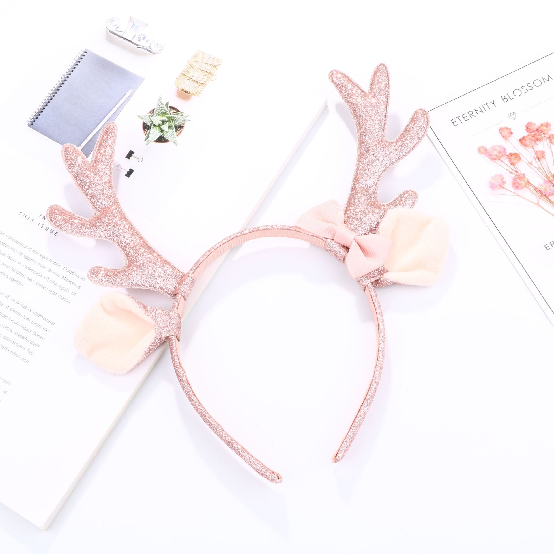 ที่คาดผมรูปเขากวางเรนเดียร์สีช - Cosplay Prop Bow บทวิจารณ์และราคา